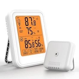 Digital Hygrometer Indoor Outdoor Thermometer Wireless Temperature and  Humidity Gauge Monitor Room Thermometer