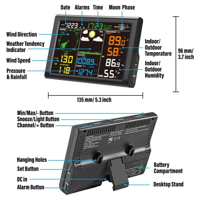 sainlogic Hygrometer Thermometer Indoor Outdoor Wireless Monitor